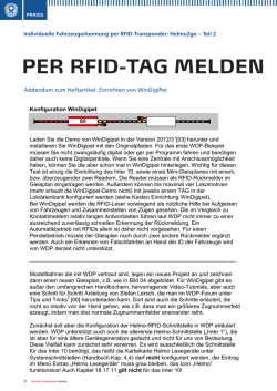 PER RFID-TAG MELDEN
