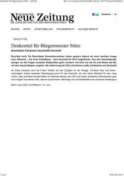 GNZ Denkzettel f&uuml;r St&uuml;rz 9.6.2015