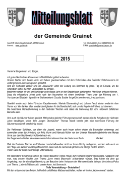 Gemeindebrief Mai 2015