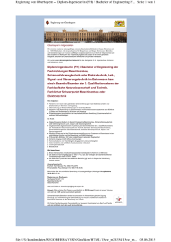 Diplom-Ingenieur/in (FH) / Bachelor of Engineering der
