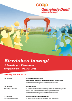 Detailprogramm - Gemeinde Birwinken