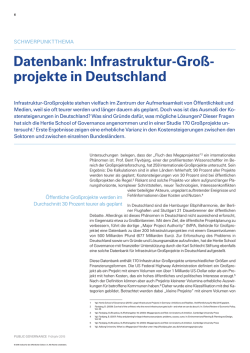 Infrastruktur-Gro&szlig;projekte in Deutschland