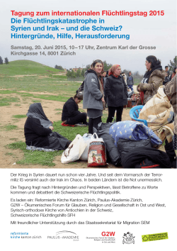 Tagung zum internationalen Flüchtlingstag 2015 - Paulus