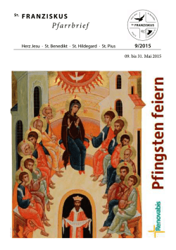 Pfarrbrief 09/2015 - Katholische Kirchengemeinde St. Franziskus