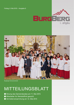 Burgberger Mitteilungsblatt Nr. 09/2015