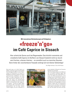 Café Caprice, Sissach: "Freeze`n`go"