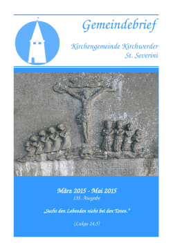 Gemeindebrief - Kirchengemeinde St. Severini Kirchwerder