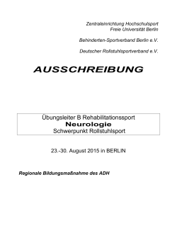AUSSCHREIBUNG - Hochschulsport