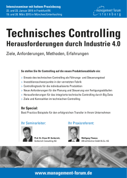 Technisches Controlling - Management Forum Starnberg GmbH