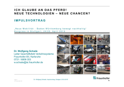 ich glaube an das pferd! neue technologien &ndash; neue chancen?