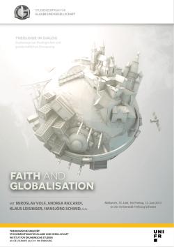 GLOBALISATION FAITH AND - Glaube und Gesellschaft