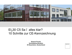 EI 30 C5 Sa &ndash; alles klar? 10 Schritte zur CE