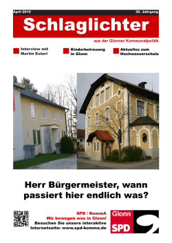 Schlaglichter April 2015 - SPD Ortsverein & KommA Glonn