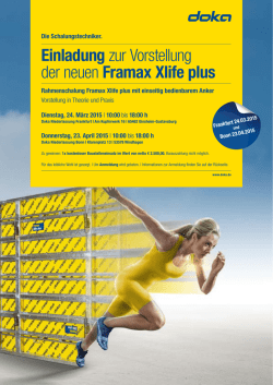 Einladung zur Vorstellung der neuen Framax Xlife plus