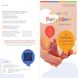 Flyer 10 Jahre Babytown - Klinikum Bielefeld gem. GmbH