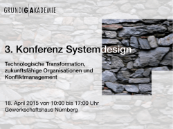 3. Konferenz Systemdesign - Gesellschaft für Systemdesign
