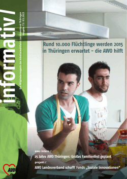 Informativ Ausgabe 73 - AWO Arbeiterwohlfahrt Thüringen e.V.