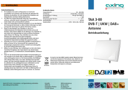 TAA 3-00 DVB-T | UKW | DAB+ Antenne Betriebsanleitung