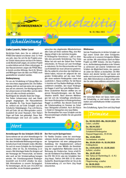 Schuelziitig M&auml;rz 2015 - Schulen Schwerzenbach
