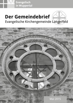 Der Gemeindebrief - Evangelische Kirchengemeinde Langerfeld