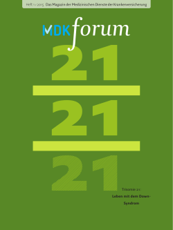 MDK Forum Heft 1-2015