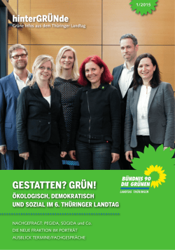 hinterGR&Uuml;Nde 1/2015 - B&Uuml;NDNIS 90/DIE GR&Uuml;NEN