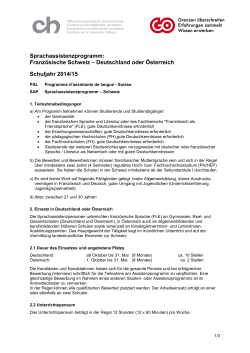 Sprachassistenz-Programm: Deutsche Schweiz