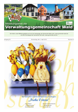 Ausgabe April 2015 - Verwaltungsgemeinschaft Wald