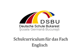 Schulcurriculum für das Fach Englisch - DSBU