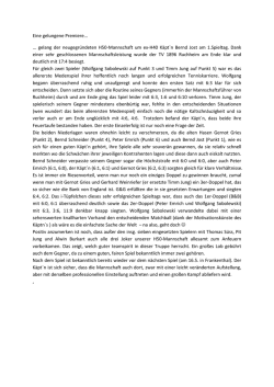 Eine gelungene Premiere... gelang der - TC