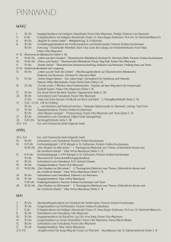 Gottesdienste und Andachten