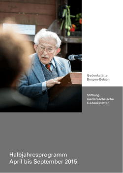 Halbjahresprogramm April bis September 2015
