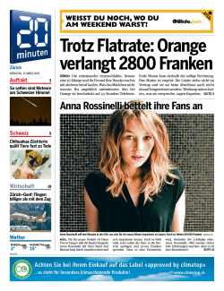 Trotz Flatrate: Orange verlangt 2800 Franken