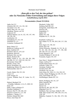 Einen Personen-Index zum Buch