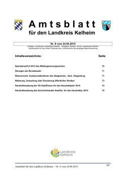 A m t s b l a t t - Landkreis Kelheim