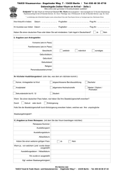 TAICO Visumservice - Engelroder Weg 7 - 13435 - E