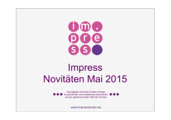 Impress Novit&auml;ten Mai 2015
