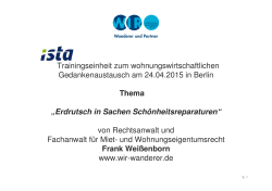 Präsenation zum 24.04.2015 Frank Weissenborn