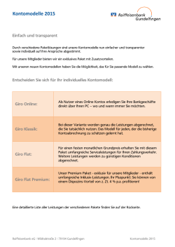 Aktuelle Konditionen - Raiffeisenbank Gundelfingen