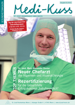 Medi-Kuss 01-2015 - St. Josef Krankenhaus GmbH Moers