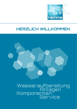 Imageprospekt - Hemme Wasseraufbereitung