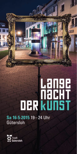 Sa 16·5·2015 - Lange Nacht der Kunst