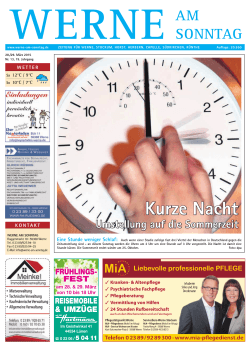 Kurze Nacht - Werne am Sonntag