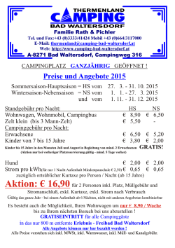 Aktion: € 16,90 - Camping Bad Waltersdorf