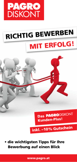 RICHTIG BEWERBEN MIT ERFOLG!