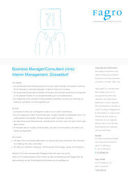 Business Manager/Consultant (m/w) Interim Management