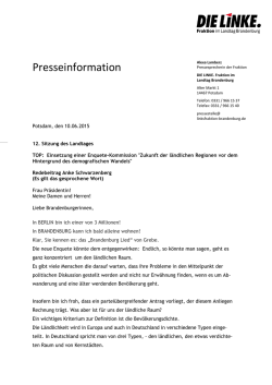 mehr... - Die Linke. -Landtagsfraktion Brandenburg