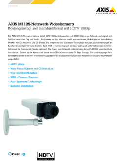 AXIS M1125-Netzwerk-Videokamera