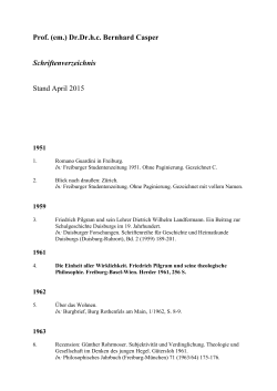 Publikation - Theologische Fakultät - Albert-Ludwigs