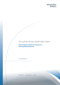 Die wahren Kosten fehlerhafter Daten